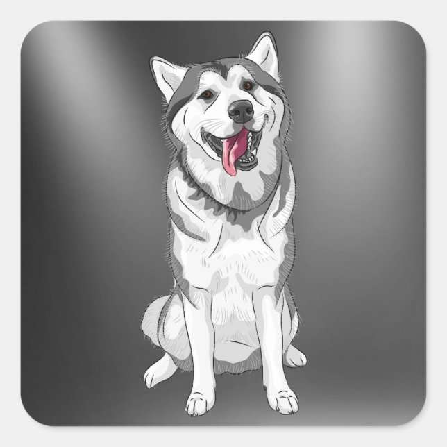 Husky Dog Sticker (Vorderseite)