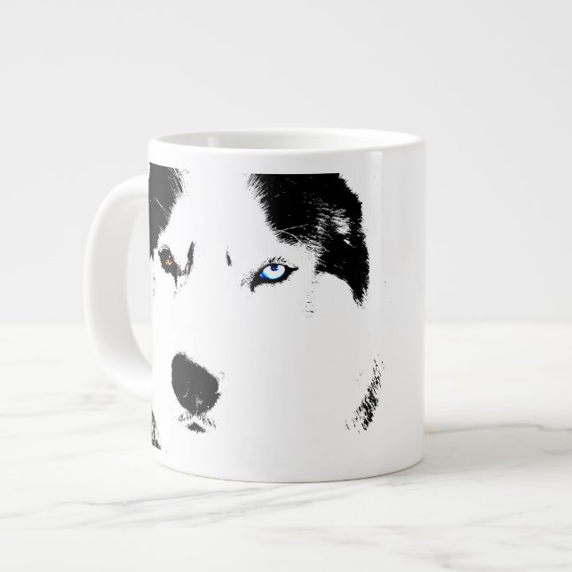 Husky Dog Tasse Siberischer Husky Sleg Dog Cup (Vorderseite Links)