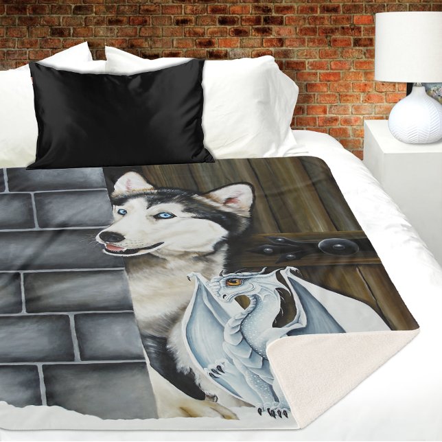 Husky Dog White Dragon Adventure Sherpadecke (Von Creator hochgeladen)