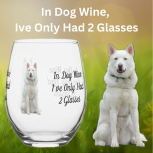 Husky Dog Wine Glass oder Rocks Glass Weinglas Ohne Stiel