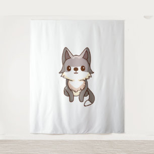Husky Dog Wolfhound Wandteppich