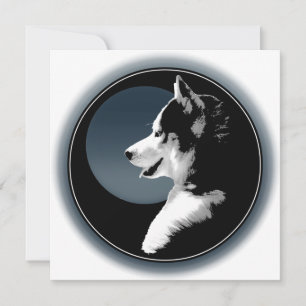 Husky Einladungen Personalisiert Sibirische Husky-