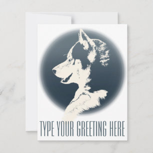 Husky Einladungen Personalisiert Sibirische Husky-