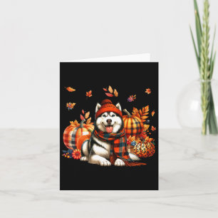 Husky Erntedank Leopard Pumpkins Herbstlaubs Lo Karte