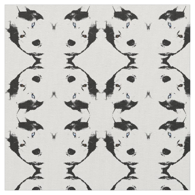 Husky Fabric Siberian Husky Fabrics Dog Pattern Stoff (Nahaufnahme)