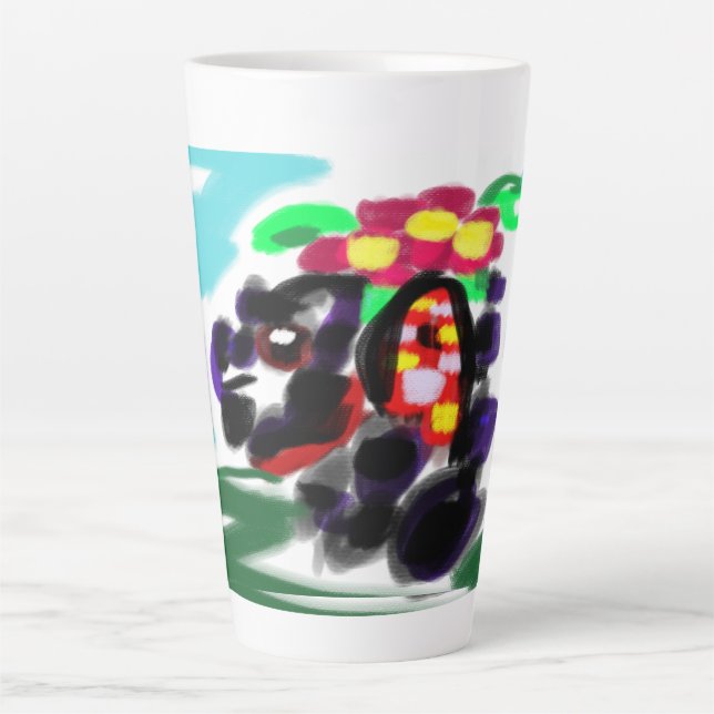 Husky Freude  Milchtasse (Vorderseite)
