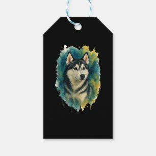 Husky-Geist-Wasserfarben-Majestät Geschenkanhänger