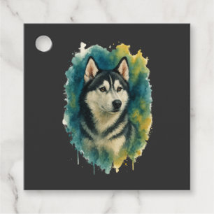 Husky-Geist-Wasserfarben-Majestät Geschenkanhänger