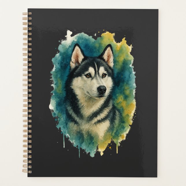 Husky-Geist-Wasserfarben-Majestät Planer (Vorderseite)