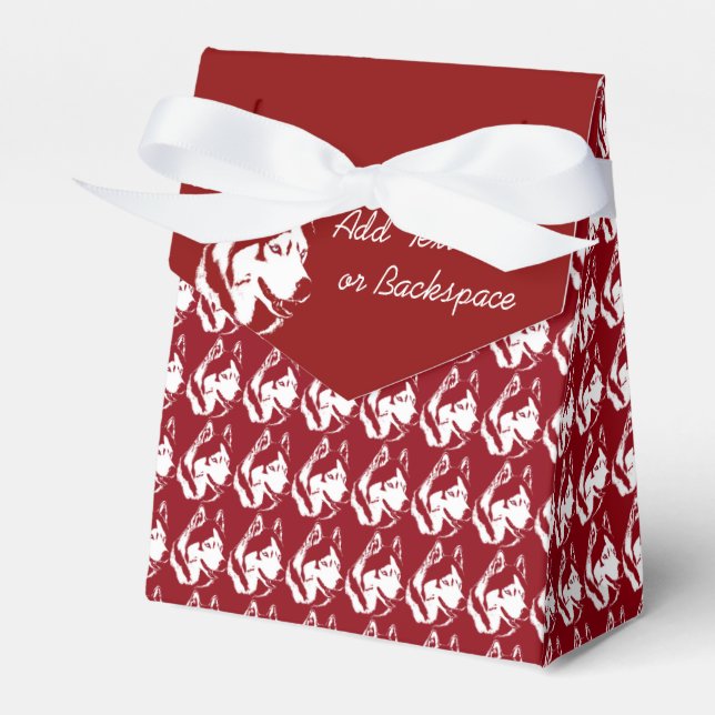 Husky-Geschenkboxen personalisieren Husky-Malamute Geschenkschachtel (Vorderseite)
