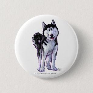 Husky-Geschenke und Zubehör Button