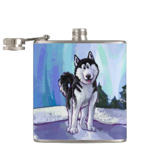 Husky-Geschenke und Zubehör Flachmann