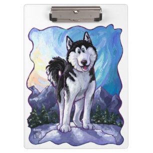Husky-Geschenke und Zubehör Klemmbrett
