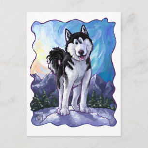 Husky-Geschenke und Zubehör Postkarte