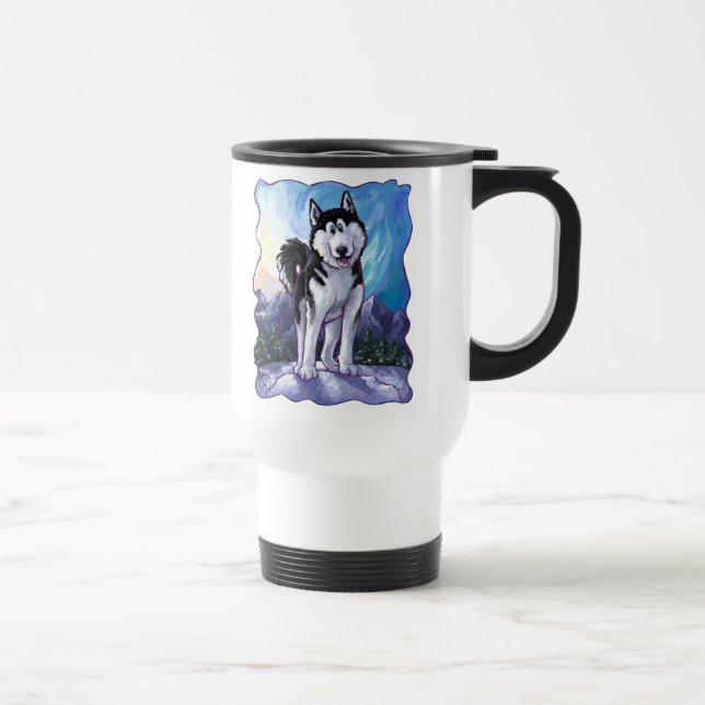 Husky-Geschenke und Zubehör Reisebecher (Rechts)