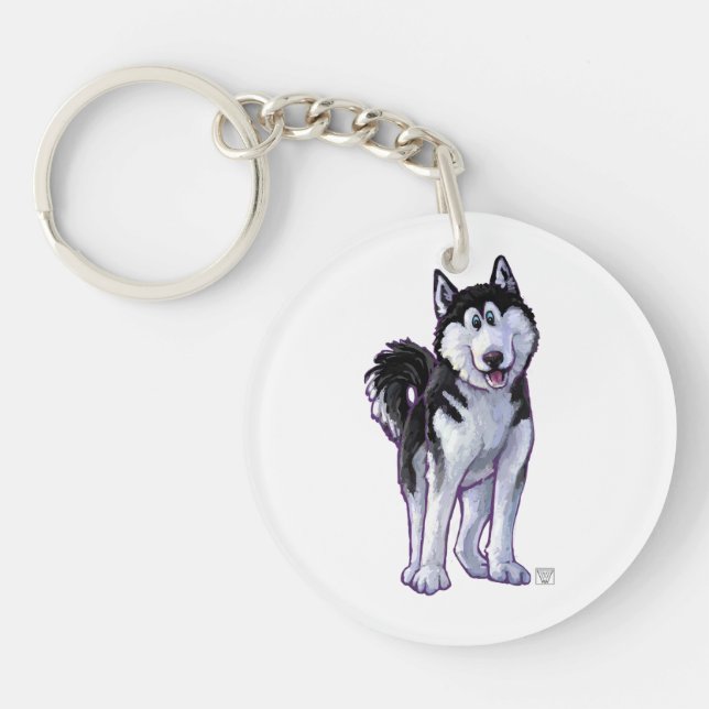 Husky-Geschenke und Zubehör Schlüsselanhänger (Vorderseite)