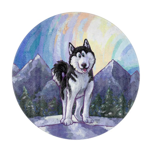Husky-Geschenke und Zubehör Schneidebrett (Vorderseite)