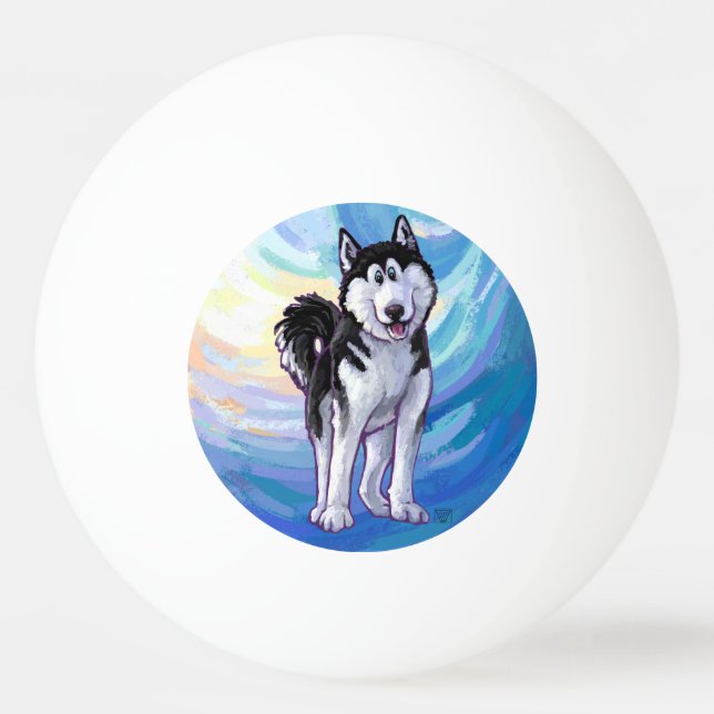 Husky-Geschenke und Zubehör Tischtennisball (Vorderseite)