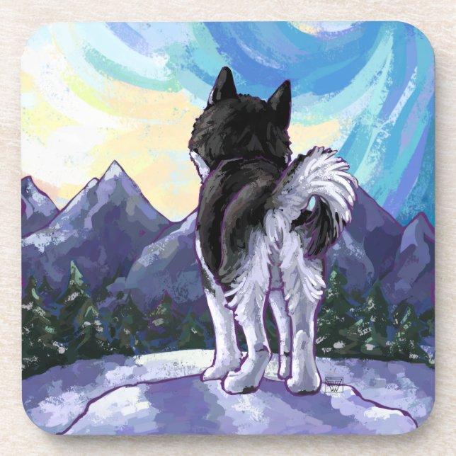 Husky-Geschenke und Zubehör Untersetzer (Vorderseite)