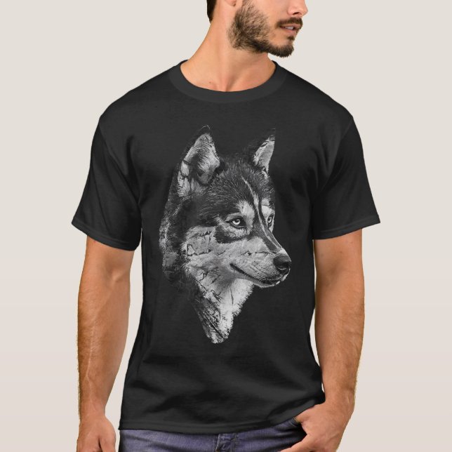 Husky Gesicht Niedlich Hund Lover Men Frauen Schwa T-Shirt (Vorderseite)
