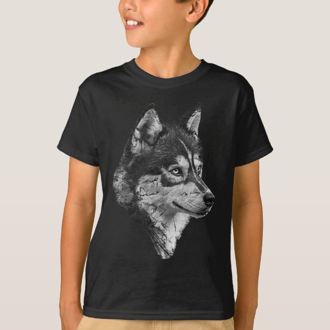 Husky Gesicht Niedlich Hund Lover Men Frauen Schwa T-Shirt (Vorderseite)