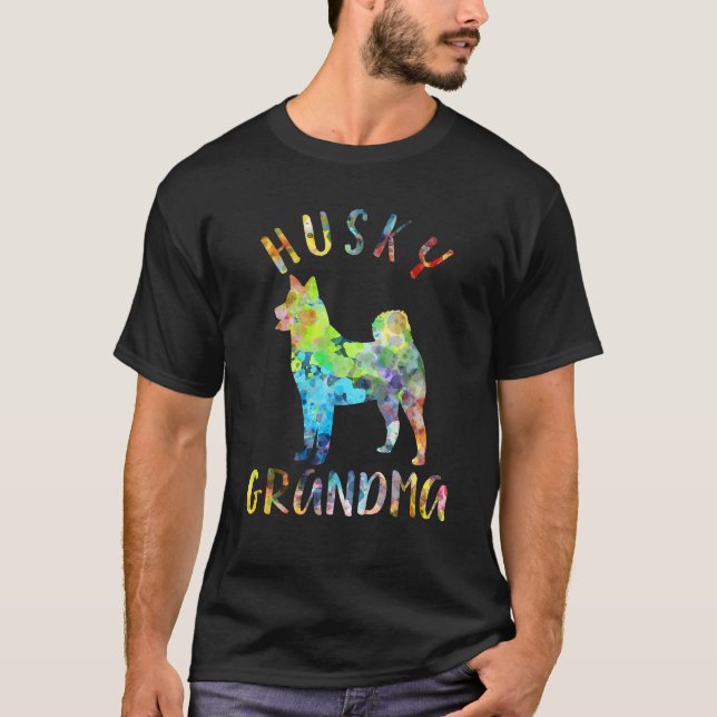 Husky Grandma Funny Siberian Husky Owner  T-Shirt (Vorderseite)