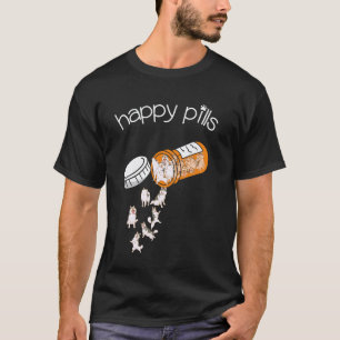Husky Happy Pills - Süßer Husky, Lustiger Hund Erm T-Shirt