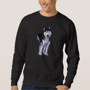 Husky Heads und Schwanz Sweatshirt