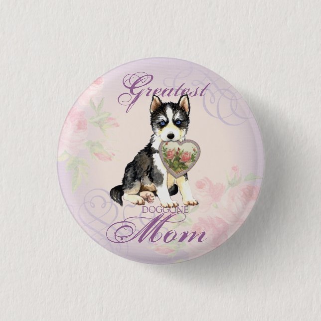 Husky Heart Mama Button (Vorderseite)