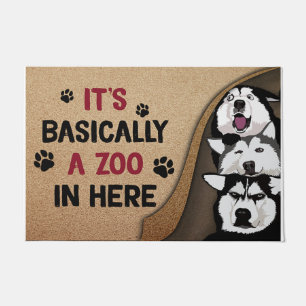 Husky Hogs Mat, hier ist im Grunde ein Zoo Fußmatte