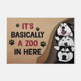 Husky Hogs Mat, hier ist im Grunde ein Zoo Fußmatte