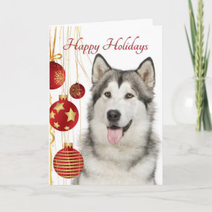 Husky Holiday Card Feiertagskarte