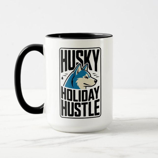 Husky-Holiday-Hustle-Abzeichen Tasse (Links)