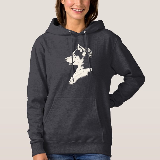 Husky Hoodie Shirt Frauenhooded Husky Sweatshirt (Vorderseite)