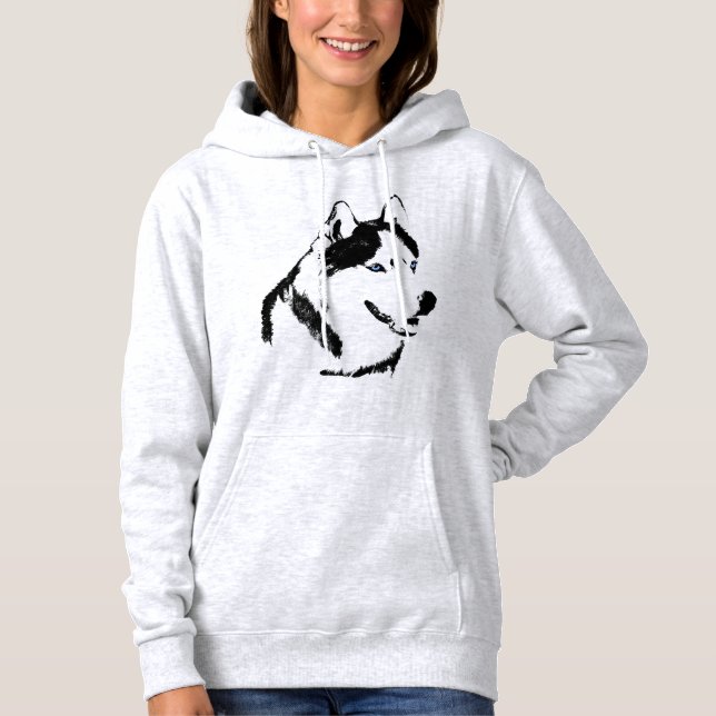 Husky Hoodie Shirt Hooded Sweatshirt-Hundeshirt (Vorderseite)