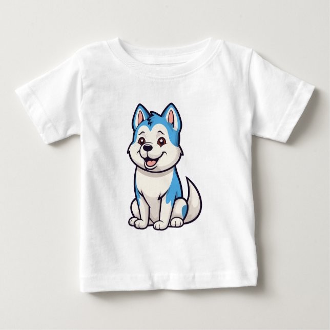 Husky Howlers Husky Dog Power Logo Art Baby T-shirt (Vorderseite)