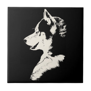 Husky Hund Art Keramik Schlitten Dekoration & Gesc Fliese