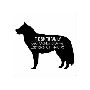 Husky-Hund-Briefmarke Gummistempel
