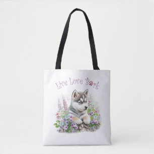 Husky Hund Mama Floral