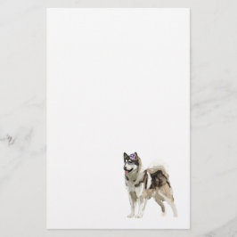 Husky Hund mit Sonnenbrille Geschirr Briefpapier
