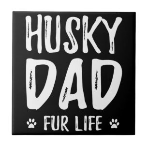 Husky Hund Papa Geschenkidee für lustige Hunde Fliese