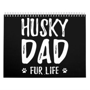 Husky Hund Papa Geschenkidee für lustige Hunde Kalender