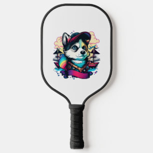 Husky-Hund-Pirat Pickleball Schläger