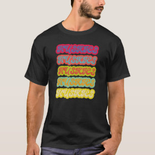 Husky-Hund Retro-70er-Jahre-Vintage-Feeling-Design T-Shirt