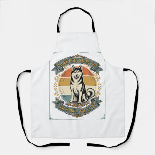 Husky-Hund-Shirt Vintage-Gravur Ein weiterer Hund Schürze