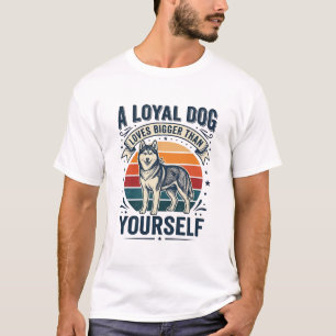 Husky-Hund-Zitat Vintage-Gravur Haustierliebhaber- T-Shirt