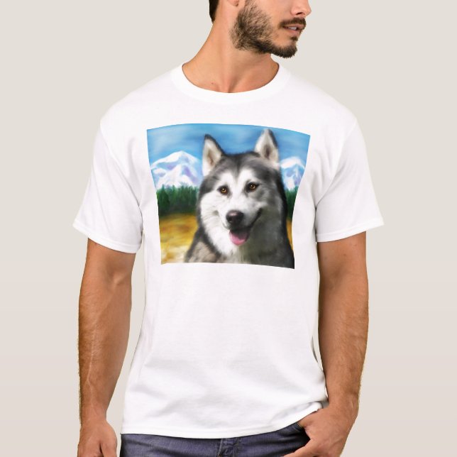 Husky-Hundekunst - Solar T-Shirt (Vorderseite)