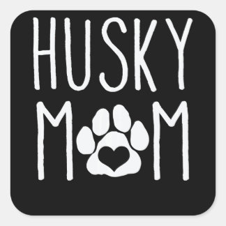 Husky |Husky Mama Hund Lover Gabe Mors Day Pullove Quadratischer Aufkleber