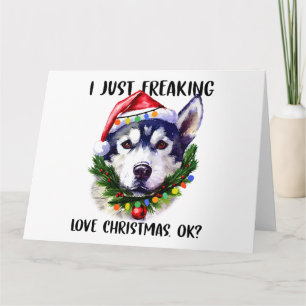 Husky Ich Liebe Weihnachten Einfach Ok Xmas Karte