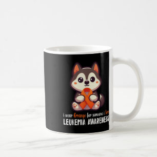 Husky Ich trage Orange für jemanden, den ich liebe Kaffeetasse